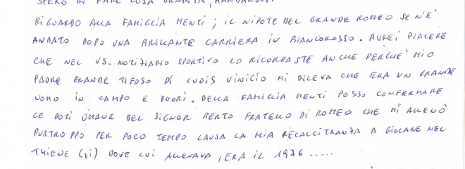 la lettera del sig. Giustiniano Cappellari